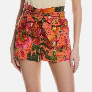 FARM RIO Blooming Garden Shorts Tropical Parrots